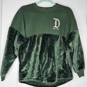 Disney Dark Green Plush Crewneck Spirit Jersey